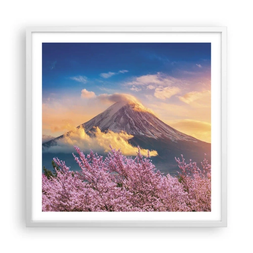 Poster în ramă albă - Sfințenia japoneză - 60x60 cm