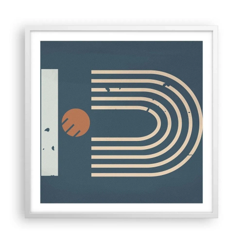 Poster în ramă albă - Geometrie în funcție de rodie - 60x60 cm