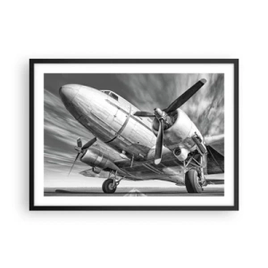 Poster în ramă neagră - Întotdeauna gata de zbor - 70x50 cm