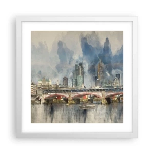 Poster în ramă albă - Londra în toată splendoarea ei - 40x40 cm