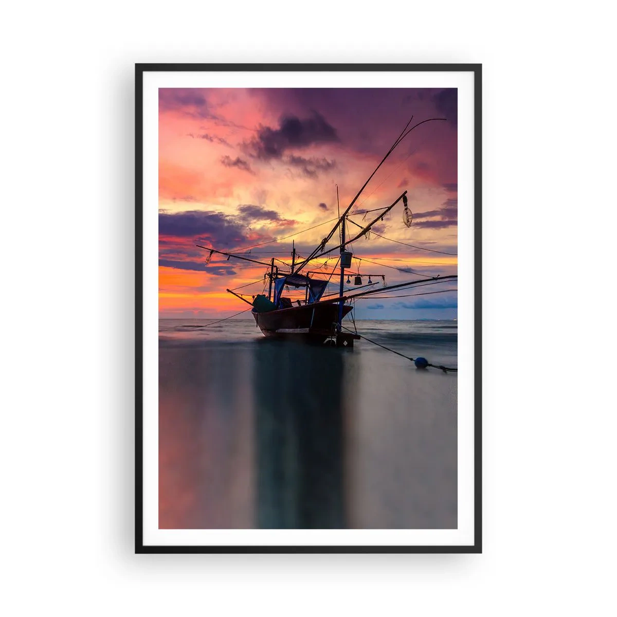 Poster în ramă neagră - O seară exotică - 70x100 cm