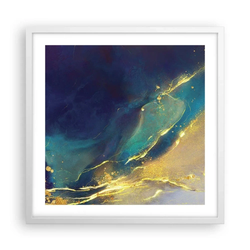 Poster în ramă albă - Baltă de aur - 50x50 cm