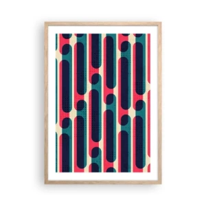 Poster în ramă de stejar deschis - Înăuntru și înainte - 50x70 cm