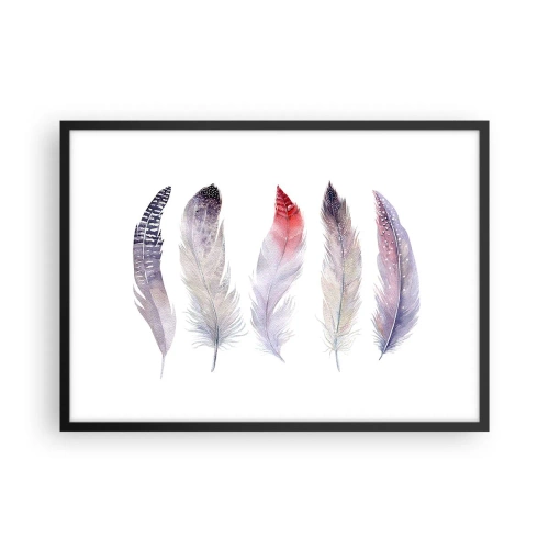 Poster în ramă neagră - Delicate ca o ceață multicoloră - 70x50 cm