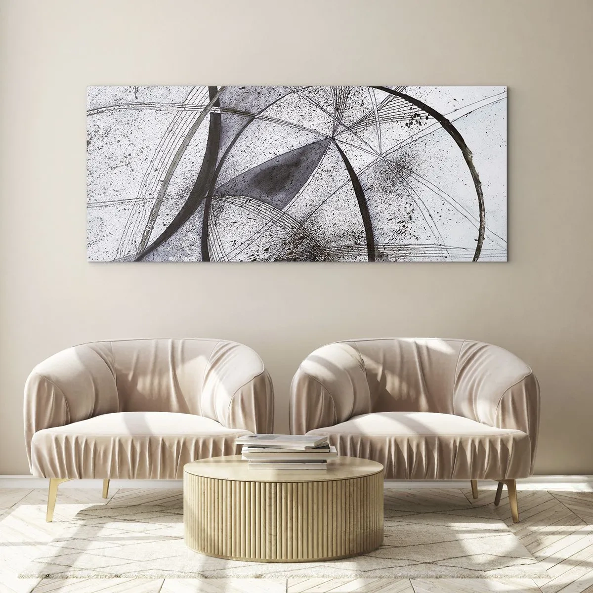 Tablou pe sticlă - O fantezie futuristă - 90x30 cm