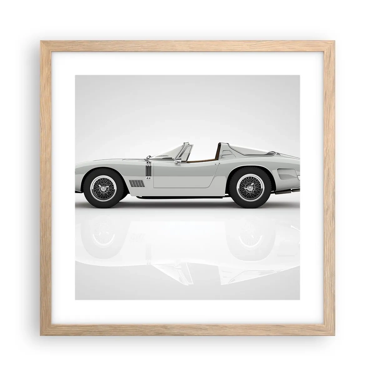 Poster în ramă de stejar deschis - Promisiunea distracției - 40x40 cm