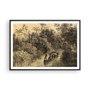 Poster în ramă neagră - Călătorie la sursă - 100x70 cm