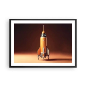 Poster în ramă neagră - Totul începe cu un vis - 70x50 cm