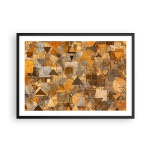 Poster în ramă neagră - Lumea băgată în formă - 70x50 cm