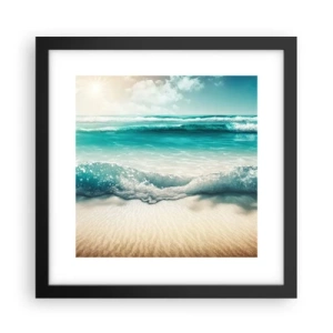 Poster în ramă neagră - Calmul oceanului - 30x30 cm