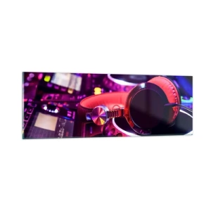 Tablou pe sticlă - Înainte de a începe distracția - 90x30 cm