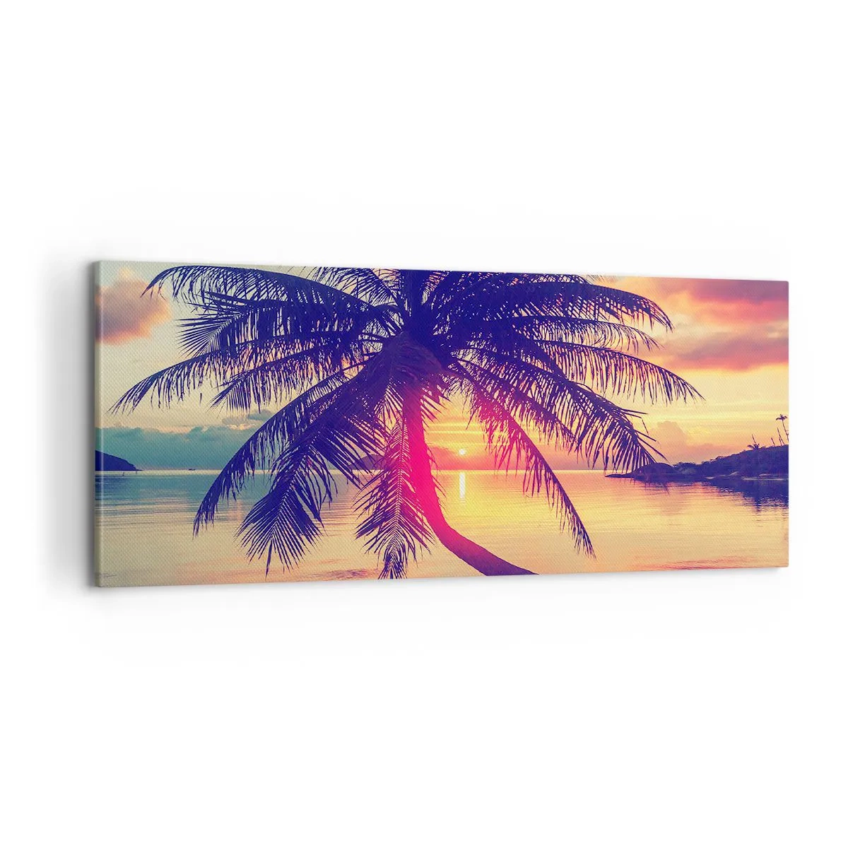 Tablou pe pânză - O seară sub palmieri - 100x40 cm