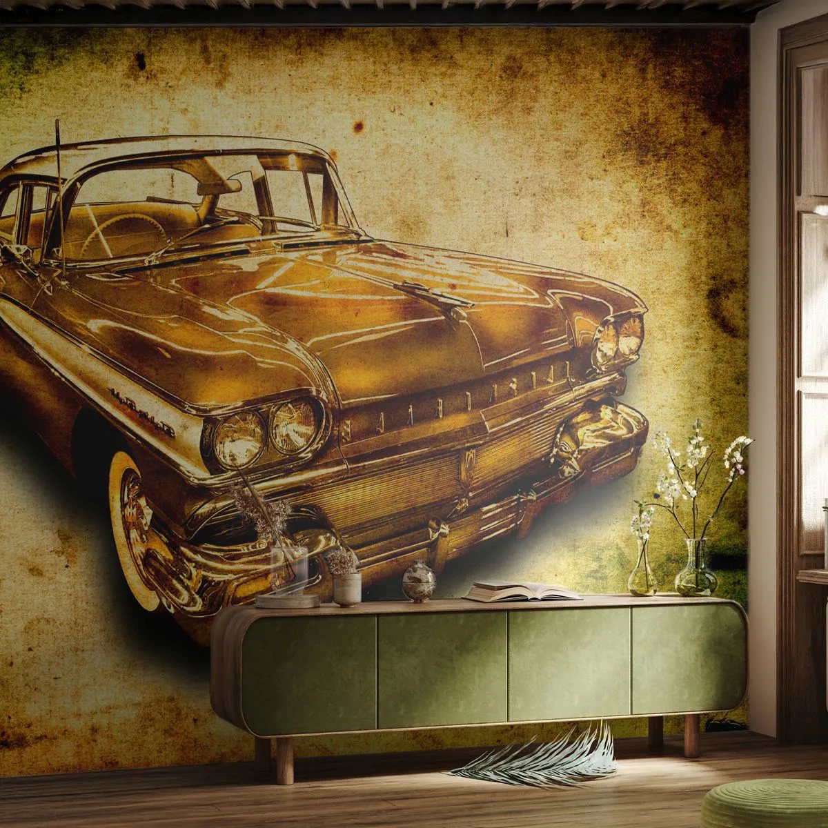 Tapet Premium Canvas - Frumusețea eternă a clasicilor - Automobile, Mașină clasică, Hobby - 250x175 cm
