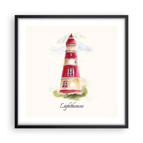 Poster în ramă neagră - Întotdeauna vreme bună - 50x50 cm