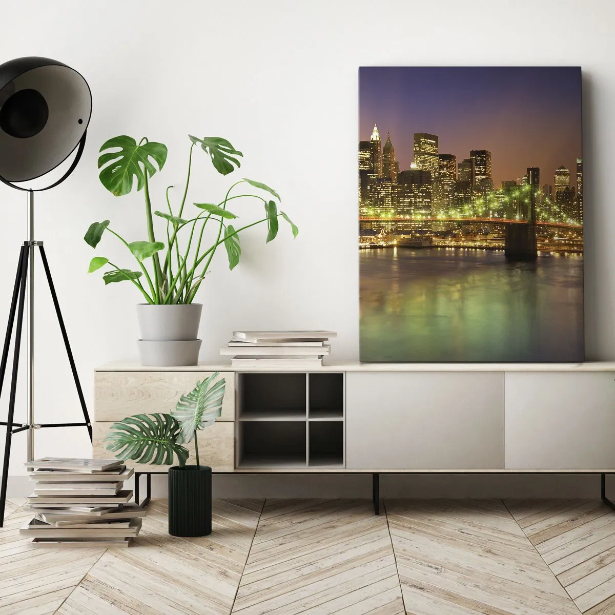 Tablou pe pânză - Lumina nu se stinge niciodată aici - 45x80 cm
