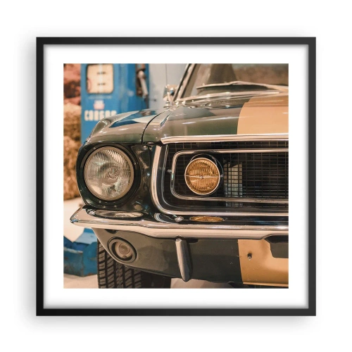 Poster în ramă neagră - Întâlnire cu o legendă - 50x50 cm