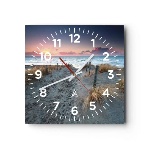 Ceas de perete - Ceas pe sticlă - Ai revărsat un curcubeu cu splendoare radiantă... - 40x40 cm