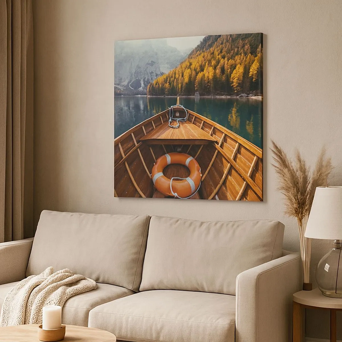 Tablou pe pânză - Excursie pe munte - 30x30 cm