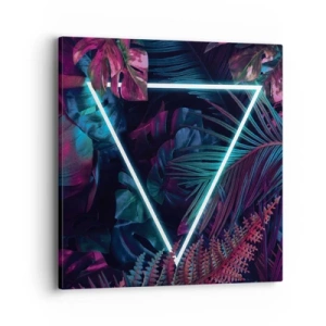 Tablou pe pânză - Grădină în stil disco - 40x40 cm