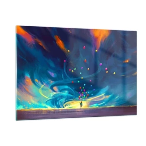 Tablou pe sticlă - Pe un vânt albastru - 120x80 cm