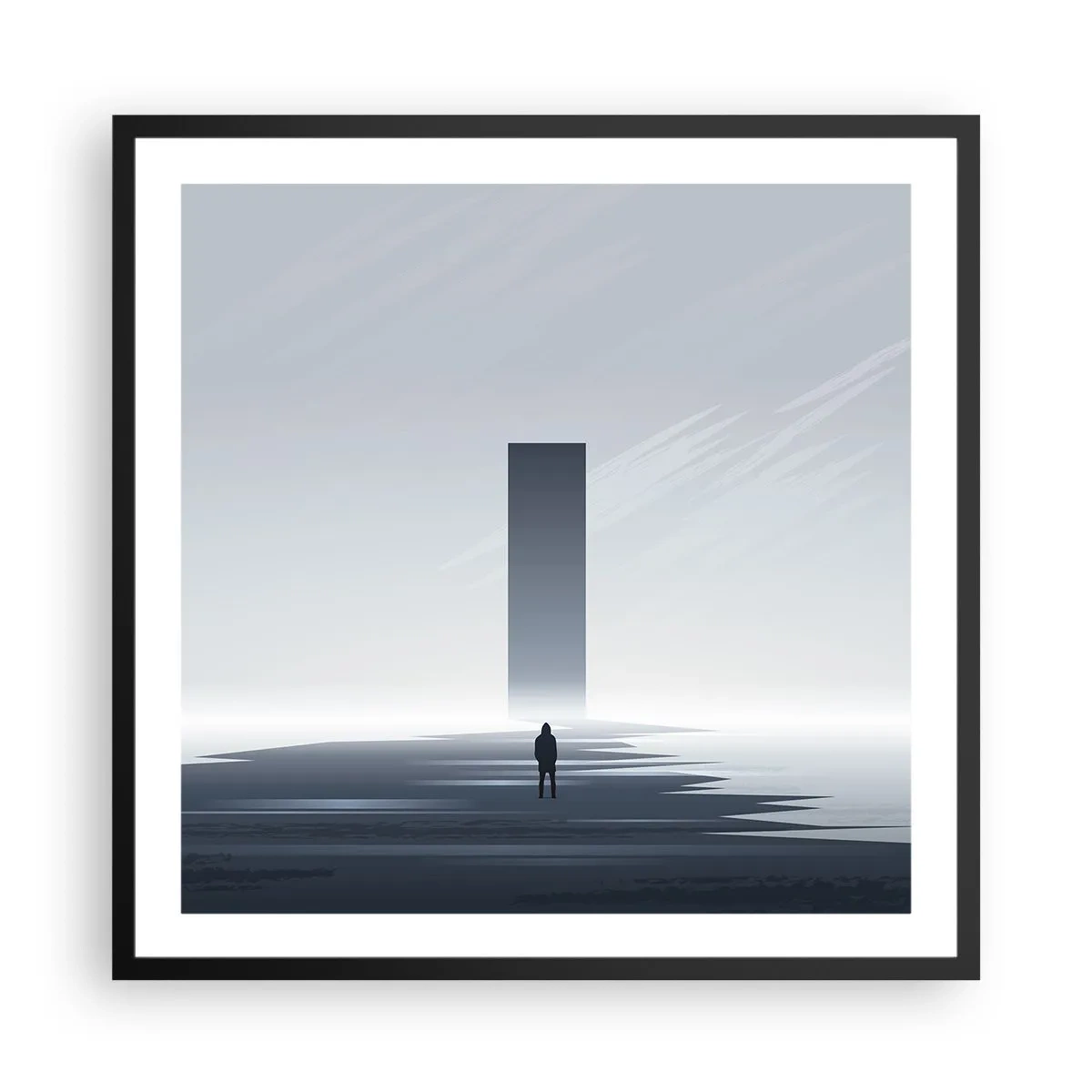 Poster în ramă neagră - Oportunitate sau amenințare? - 60x60 cm