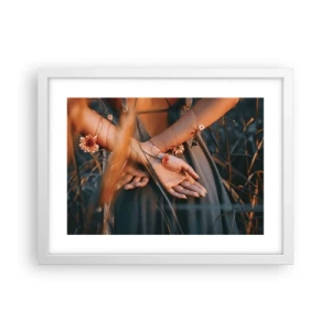 Poster în ramă albă - Legată de natură - 40x30 cm