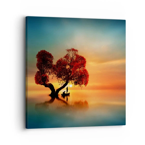 Tablou pe pânză - Lume îndepărtată și tăcută - 30x30 cm