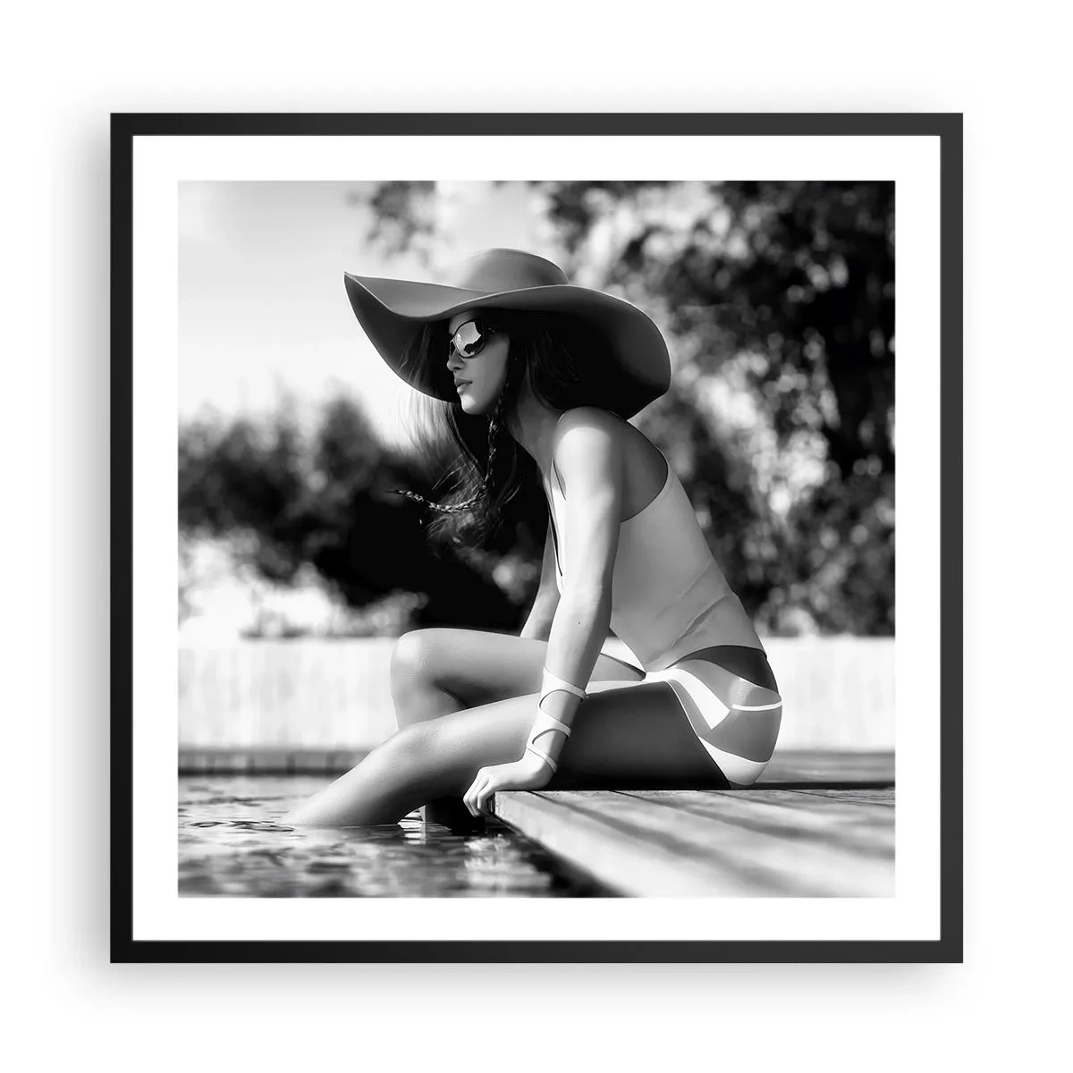 Poster în ramă neagră - Vis de vară - 60x60 cm