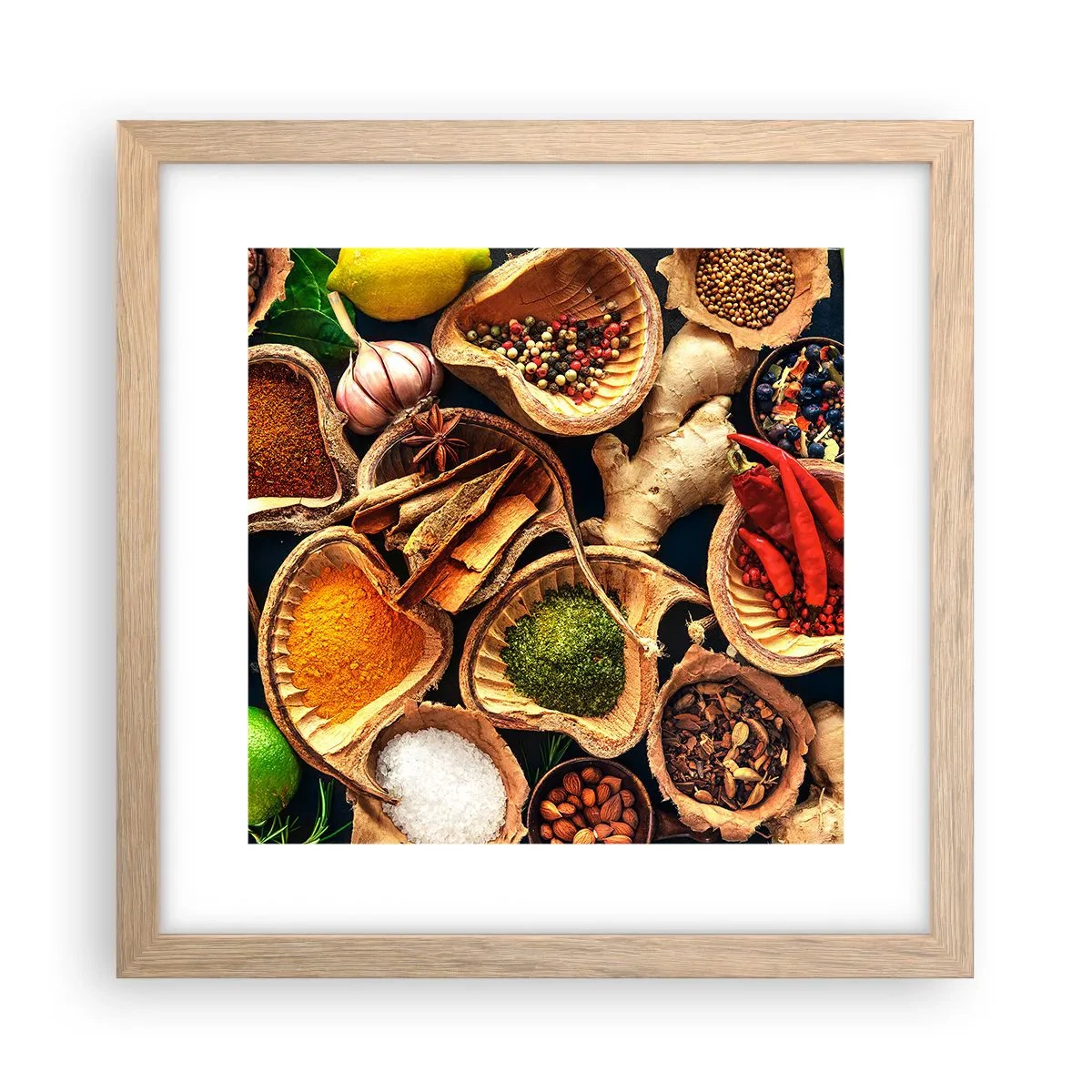 Poster în ramă de stejar deschis - Ia ce vrei - 30x30 cm