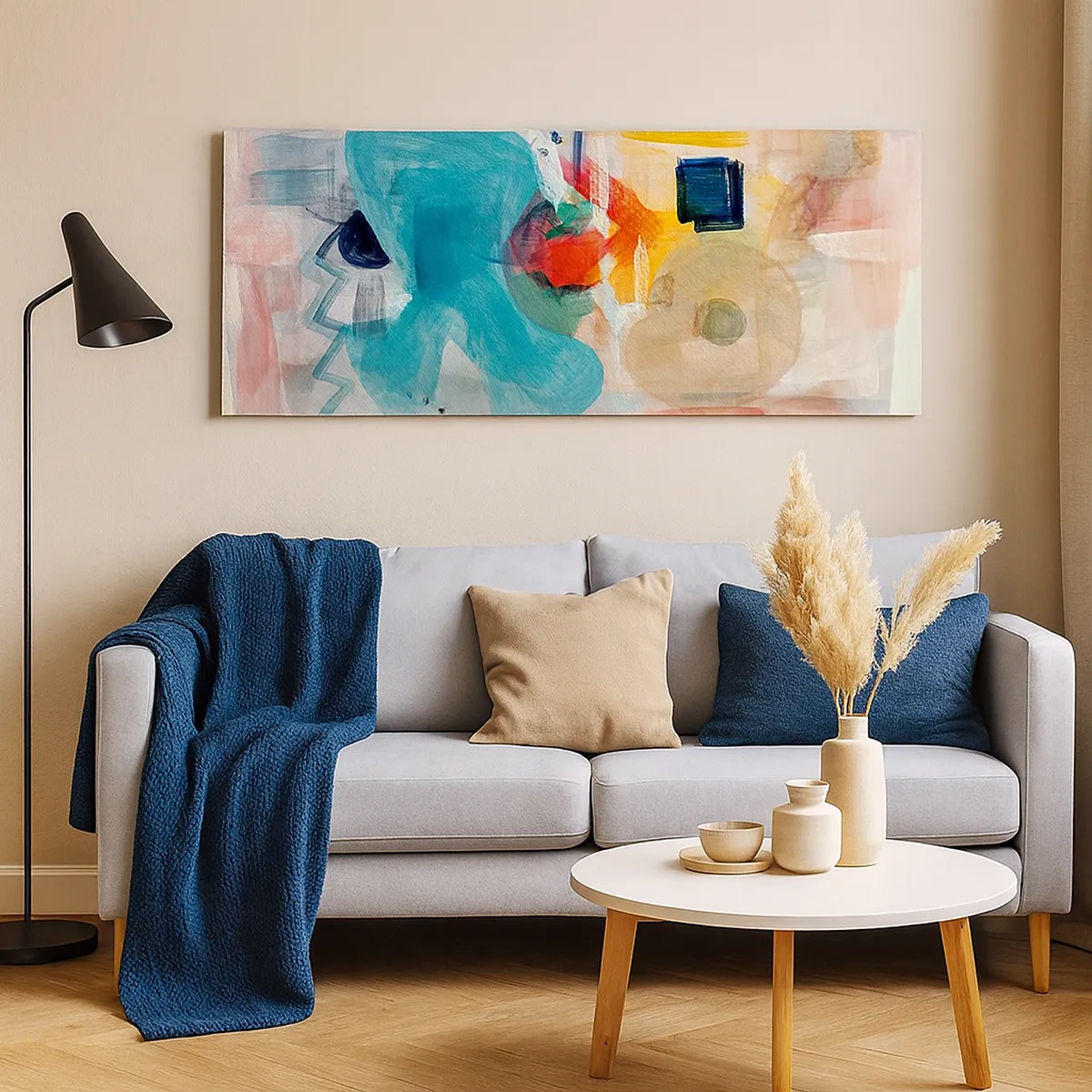 Tablou pe pânză - Joc plin de culoare - 30x30 cm