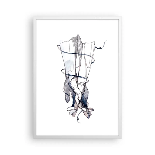 Poster în ramă albă - Un studiu al atingerii - 50x70 cm