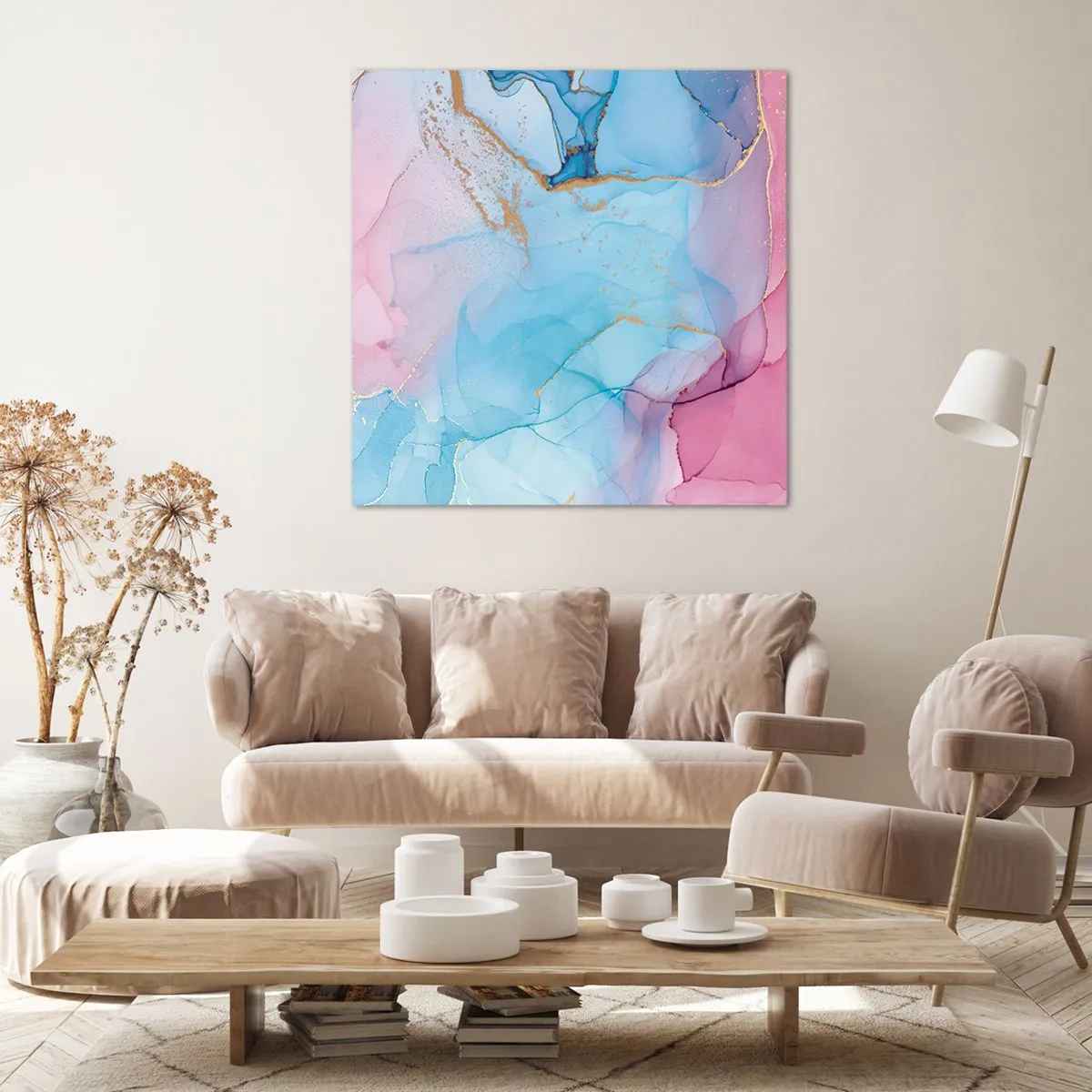 Tablou pe pânză - Întâlnire și întrepătrundere - 70x70 cm