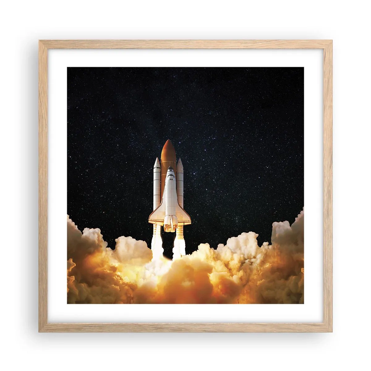 Poster în ramă de stejar deschis - Ad astra! - 50x50 cm
