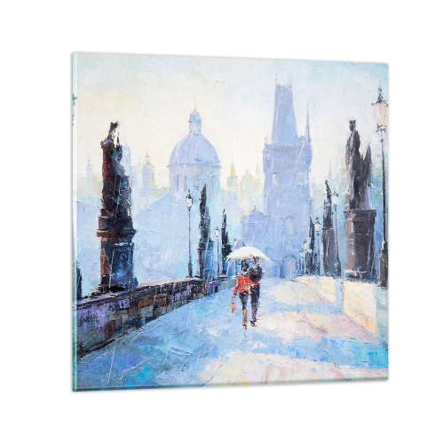 Tablou pe sticlă - Probabil că am fost vrăjiți de ploaie - 60x60 cm