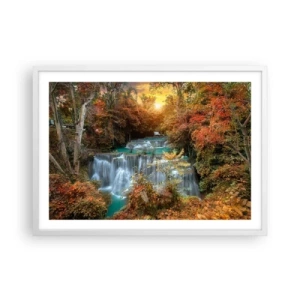 Poster în ramă albă - Comoara ascunsă a pădurii - 70x50 cm