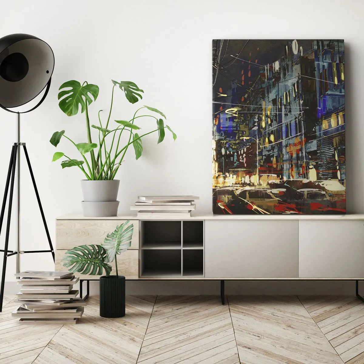 Tablou pe pânză - Agitația de seară a străzii - 50x70 cm