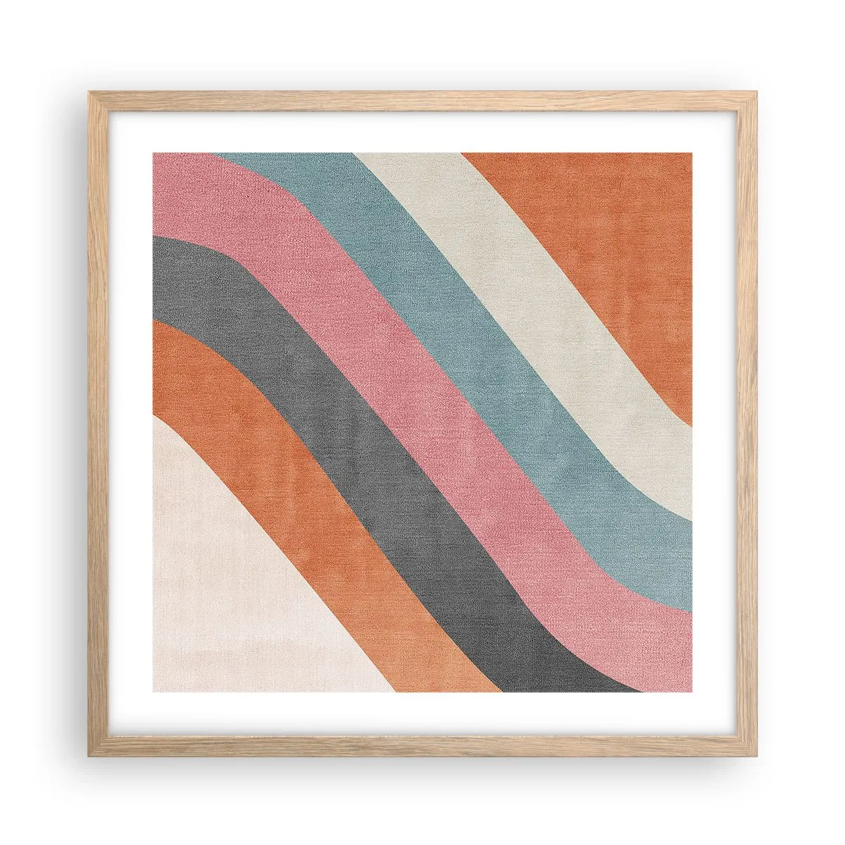 Poster în ramă de stejar deschis - Compoziție diagonală - mișcare - 50x50 cm