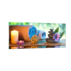 Tablou pe sticlă - Timp pentru corp - 100x40 cm