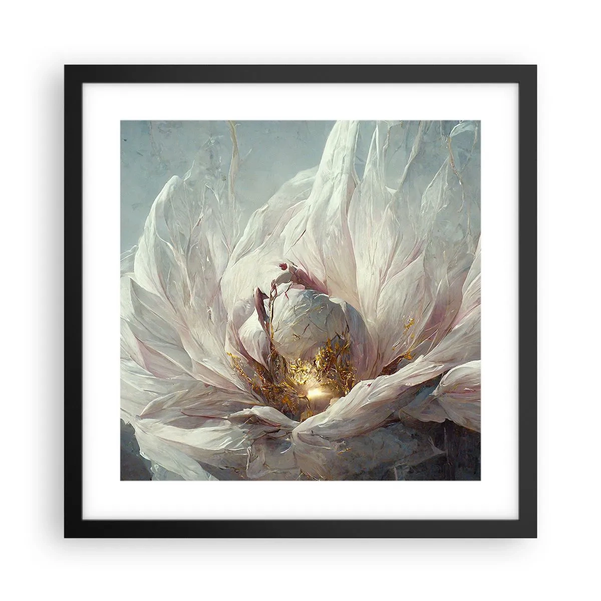 Poster în ramă neagră - Înflorește o dată la o sută de ani - 40x40 cm