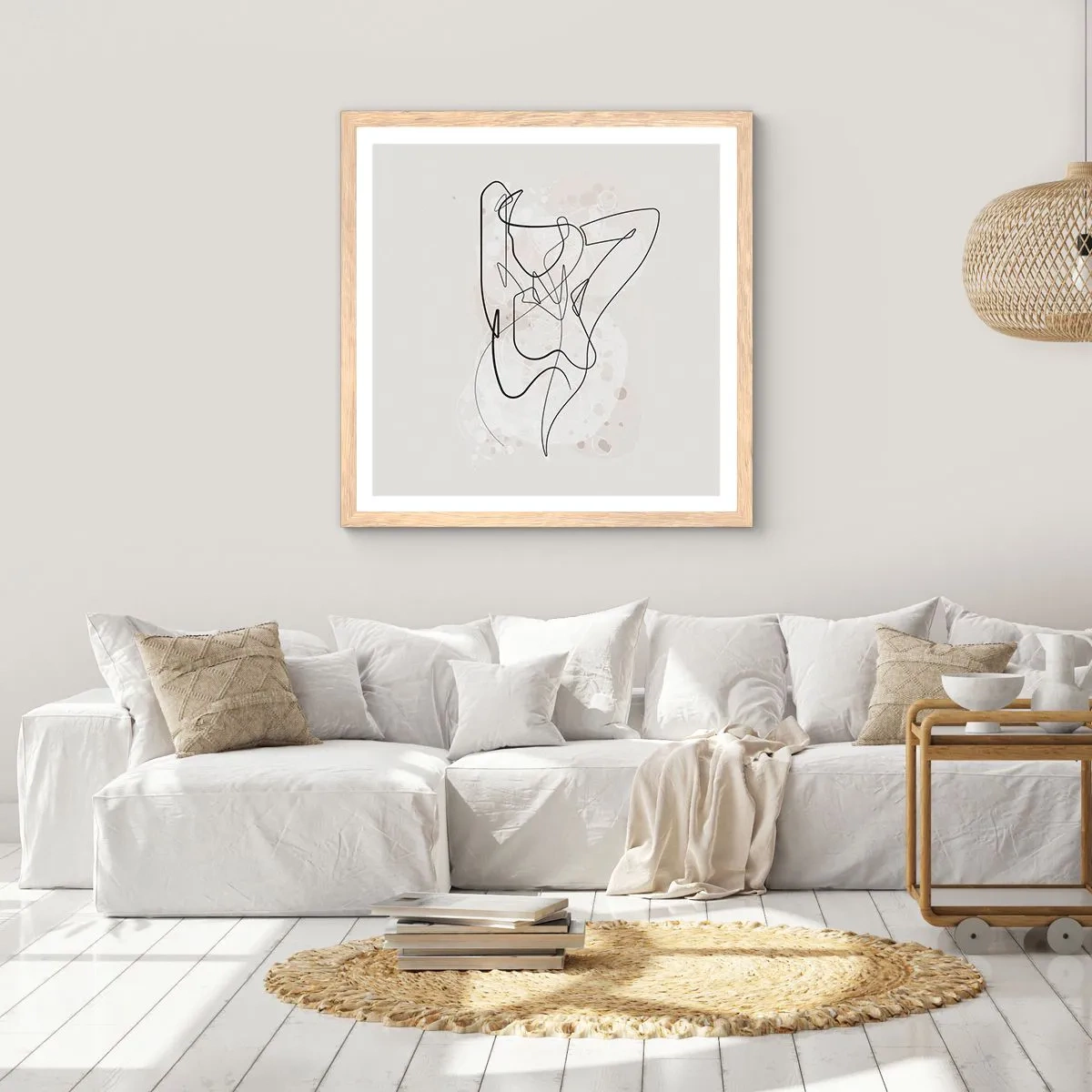 Poster în ramă de stejar deschis - Arta seducției - 40x40 cm
