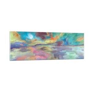 Tablou pe sticlă - Două ceruri - 90x30 cm