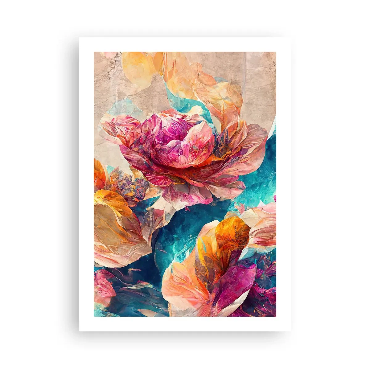 Poster - Splendoarea colorată a buchetului de flori - 50x70 cm
