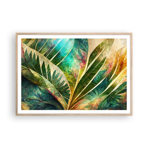 Poster în ramă de stejar deschis - Culorile tropicelor - 100x70 cm