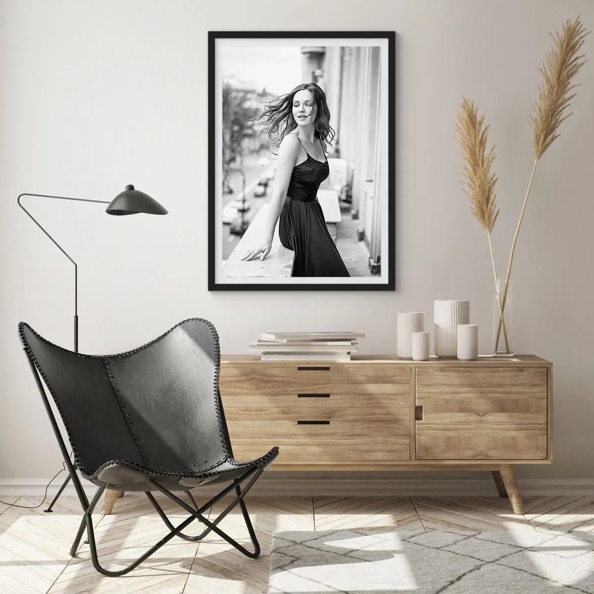 Poster în ramă neagră - Cu siguranță e o fată pariziană - 40x50 cm