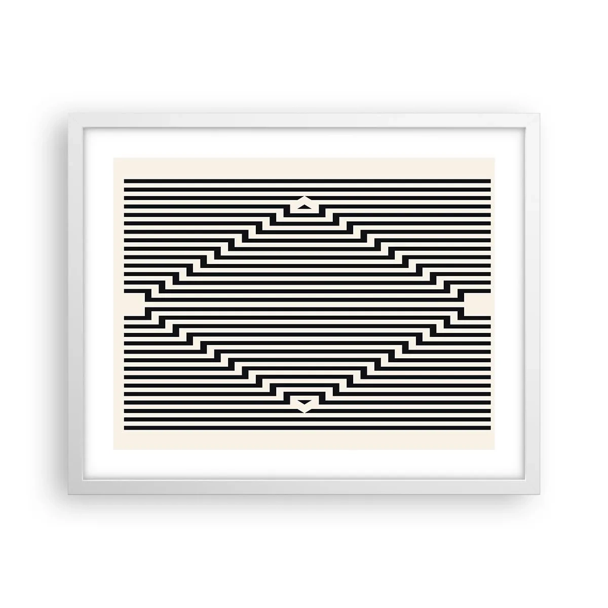 Poster în ramă albă - Iluzie geometrică - 50x40 cm