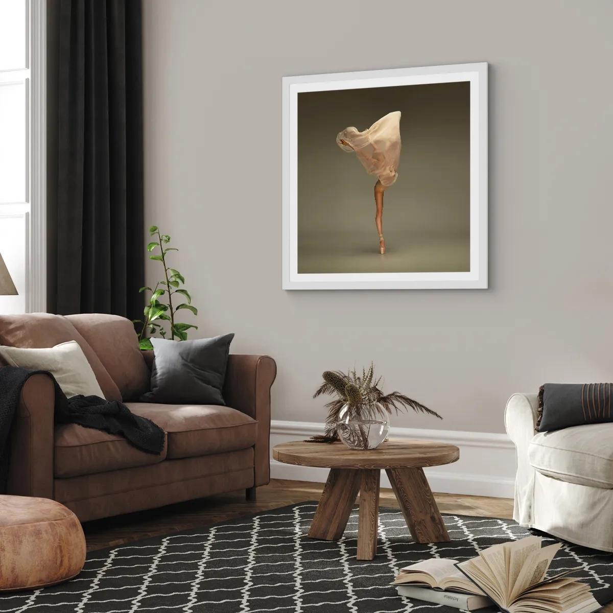 Poster în ramă albă - Pe cale să zboare - 30x30 cm