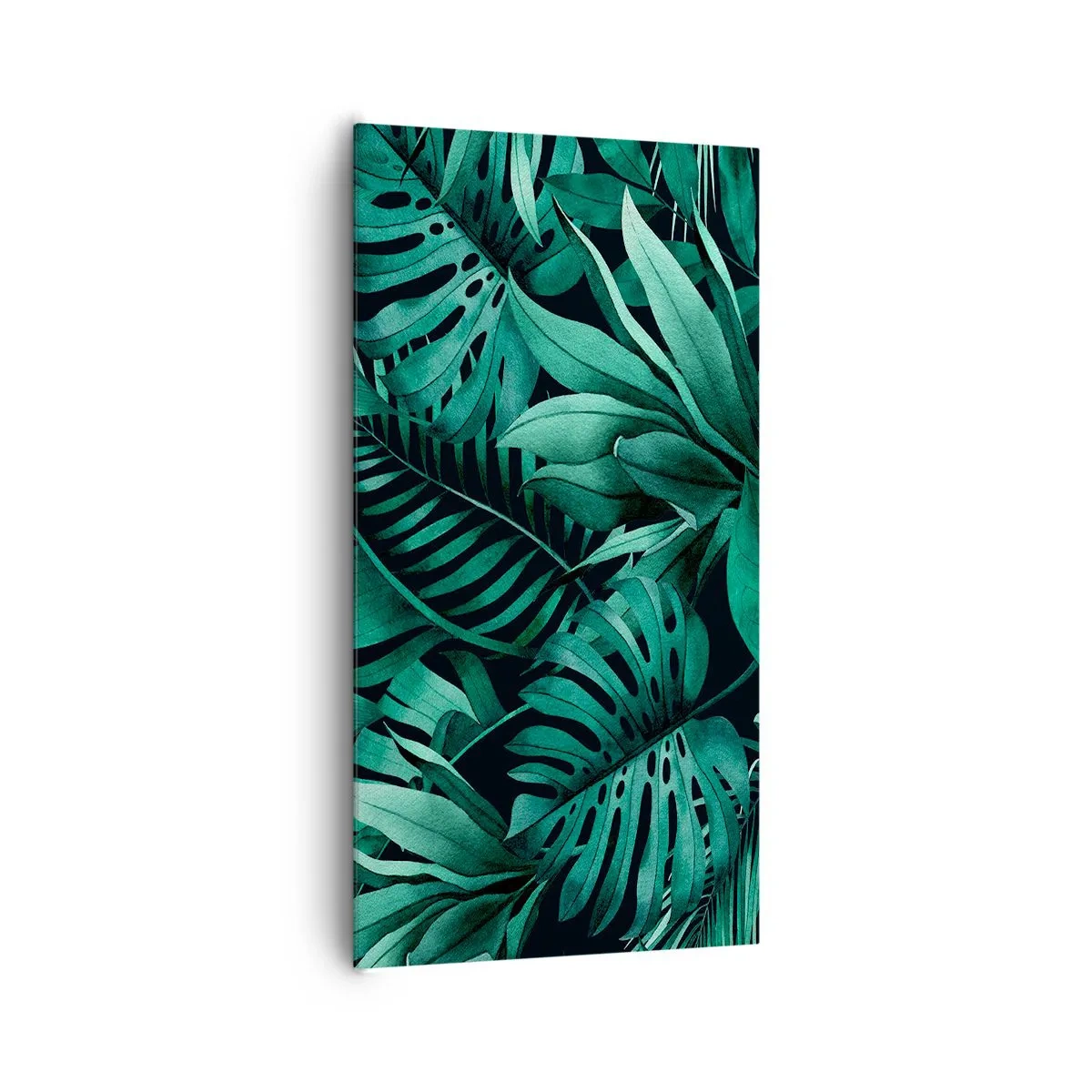 Tablou pe pânză - Profunzimea verdelui tropical - 65x120 cm