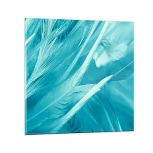 Tablou pe sticlă - Înecându-se în puf - 60x60 cm