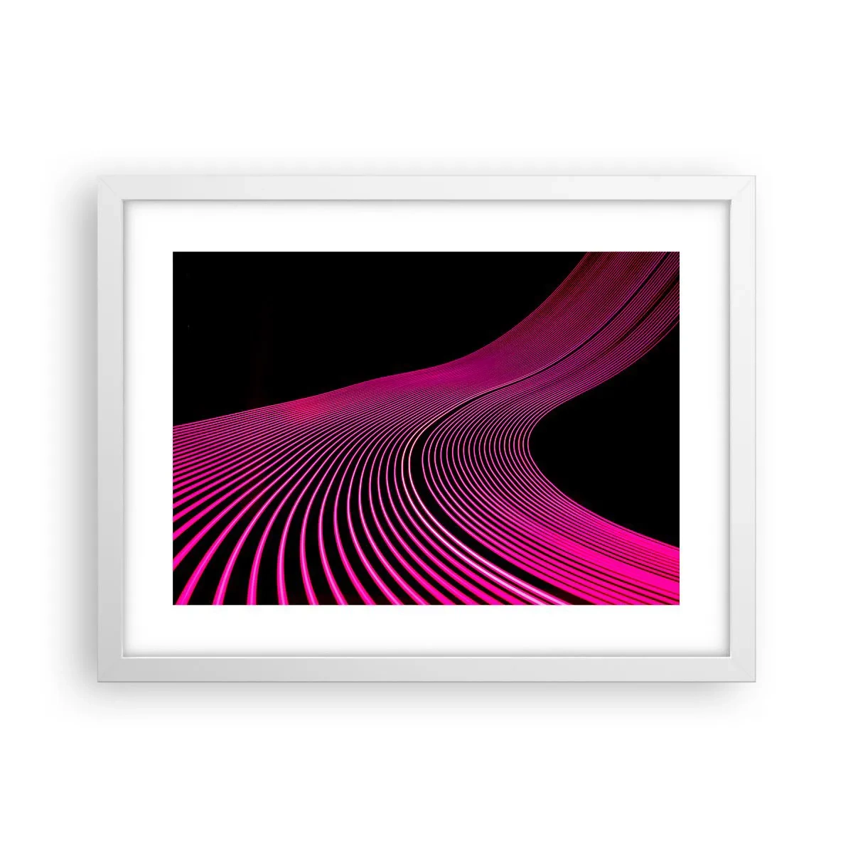 Poster în ramă albă - Bulevardul de lumină - 40x30 cm