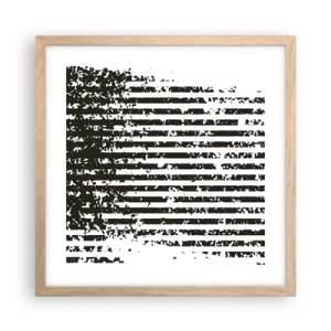Poster în ramă de stejar deschis - Ritm și zgomot - 40x40 cm